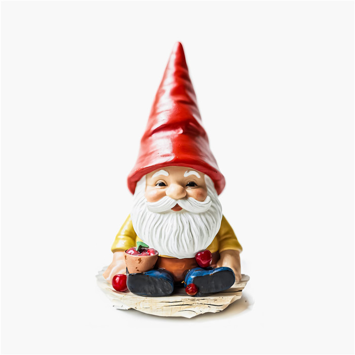 Gnome and cherries Gnome and cherries